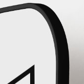 Elegant Minimalist Groomsman Monogram script photo Pickleball Paddle (Links Detail)