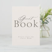 Elegant Minimalist Guest Book Sign  Kaart (Staand voorkant)