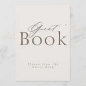 Elegant Minimalist Guest Book Sign  Kaart (Voorkant)