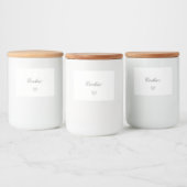 Elegant Minimalist Heart Label - Custom Label Voedselcontainer Etiket (Flessen)