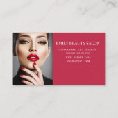 Elegant Minimalist Hot Pink Professional photo Visitekaartje (Achterkant)