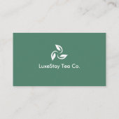 Elegant Minimalist Hotel Tea Theme Clean Visitekaartje (Achterkant)