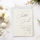 Elegant Minimalist Ivory Wedding  Kaart