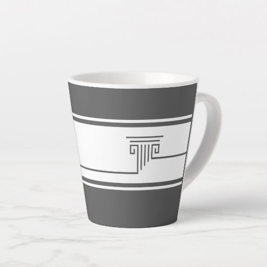 Elegant Minimalist Latte Mug Latte Mok (Rechterhoek)