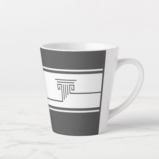 Elegant Minimalist Latte Mug Latte Mok (Rechts)