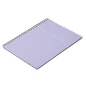 Elegant Minimalist Lavender Purple Monogram Notitieboek (Linkerzijde)