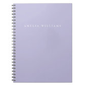 Elegant Minimalist Lavender Purple Monogram Notitieboek (Voorkant)