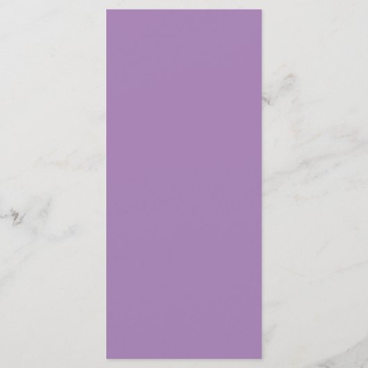 Elegant Minimalist Lavender Wedding Flat Menu Card (Achterkant)