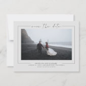 Elegant Minimalist Light Grey Save the Date Photo (Voorkant)