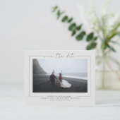 Elegant Minimalist Light Grey Save the Date Photo (Staand voorkant)