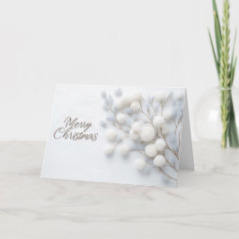 Elegant Minimalist Merry Christmas Card Kaart