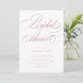 Elegant Minimalist modern Bridal Shower Kaart (Staand voorkant)