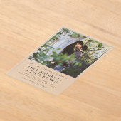 Elegant minimalist | Modern Chic Photo Wedding Acryl Uitnodigingen (Laagn)