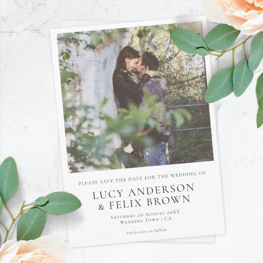 Elegant minimalist | Modern Chic Photo Wedding Save The Date