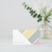 Elegant minimalist modern feminine white card visitekaartje (Staand voorkant)