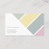 Elegant minimalist modern feminine white card visitekaartje (Achterkant)
