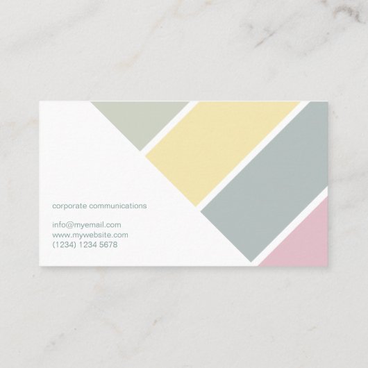 Elegant minimalist modern feminine white card visitekaartje (Achterkant)