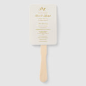 Elegant Minimalist Modern Islamic Wedding Program Handwaaier (Voorkant)