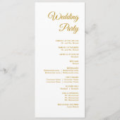 Elegant Minimalist Modern Islamic Wedding Program Programmakaart (Achterkant)