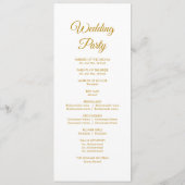 Elegant Minimalist Modern Islamic Wedding Program Programmakaart (Achterkant)