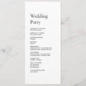 Elegant Minimalist Modern Islamic Wedding Program Programmakaart (Achterkant)