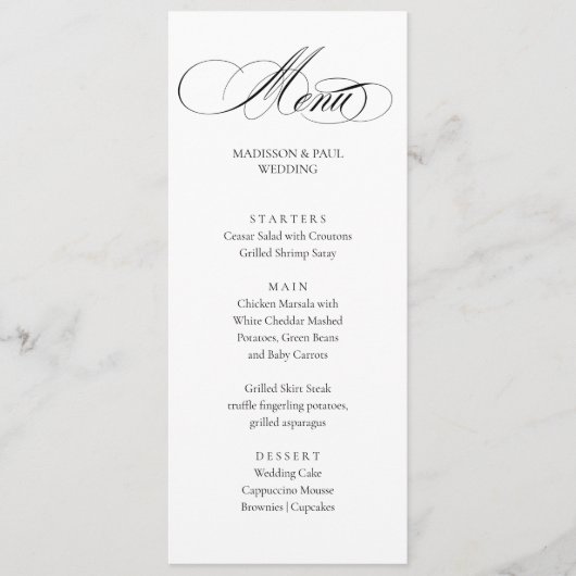 Elegant Minimalist modern Menu (Voorkant)
