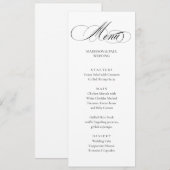 Elegant Minimalist modern Menu  (Voorkant / Achterkant)
