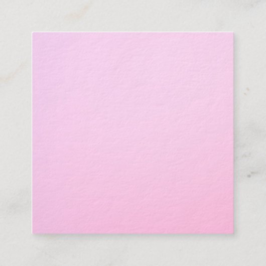 Elegant minimalist Modern Pink Harmony Luxury Vierkante Visitekaartje (Achterkant)