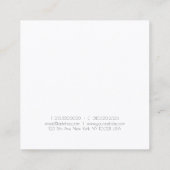 Elegant minimalist Modern Plain Luxury Trendy Vierkante Visitekaartje (Achterkant)