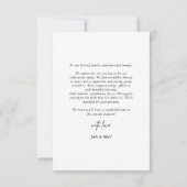 Elegant Minimalist Modern Script Photo Wedding Bedankkaart (Achterkant)