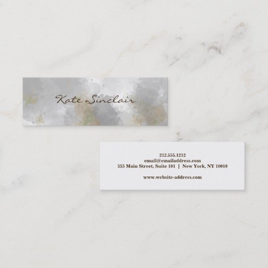 Elegant Minimalist Modern Stylish Mini Mini Busine Mini Visitekaartje (Voorkant / Achterkant)