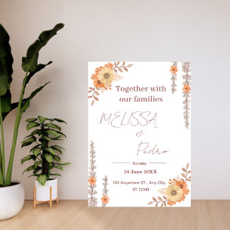 Elegant Minimalist Modern Wedding Invitation Kaart