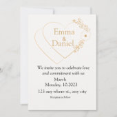 Elegant Minimalist & Modern Wedding Invitations Kaart (Voorkant)