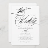 Elegant Minimalist modern Wedding Kaart (Voorkant / Achterkant)