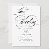 Elegant Minimalist modern Wedding Kaart (Voorkant)