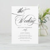 Elegant Minimalist modern Wedding Kaart (Staand voorkant)