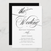 Elegant Minimalist modern Wedding Kaart (Voorkant / Achterkant)