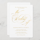 Elegant Minimalist modern Wedding Kaart (Voorkant / Achterkant)