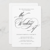 Elegant Minimalist modern Wedding Kaart (Voorkant / Achterkant)