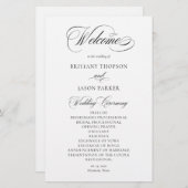 Elegant Minimalist modern Wedding Program (Voorkant / Achterkant)