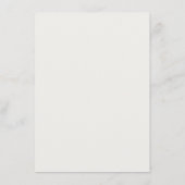 Elegant minimalist | Moderne chic Simple Wedding Menu (Achterkant)