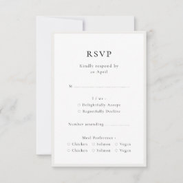 Elegant minimalist | Moderne chic Simple Wedding RSVP Kaartje