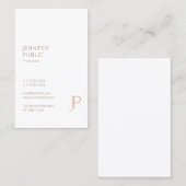 Elegant Minimalist Moderne Monogrammen Sjabloon Visitekaartje (Voorkant / Achterkant)