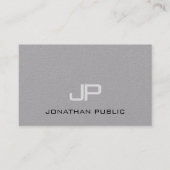 Elegant minimalist Monogram Plain Luxury Trendy Visitekaartje (Voorkant)