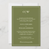 Elegant Minimalist Monogram Wedding Kaart (Voorkant)