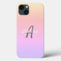 Elegant minimalist monogrammen schattig script roz