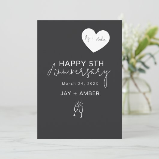 Elegant Minimalist Naive Kaart (Staand voorkant)