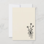 Elegant Minimalist Natural White Kaart (Achterkant)