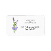 Elegant minimalist nieuwe Mode lavender Wedding Etiket (Voorkant)