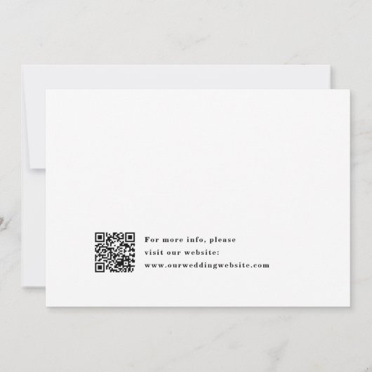 Elegant Minimalist One Photo QR code Wedding Save The Date (Achterkant)